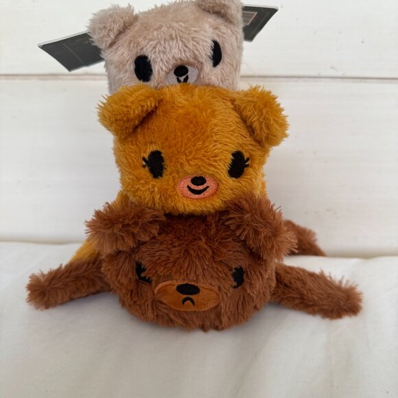 NWT, Bark Box Dog Toy GOLDILUNCH & THE THREE BEARS, L Dog, Plush 3 pc Toy, Brown - Picture 3 of 15